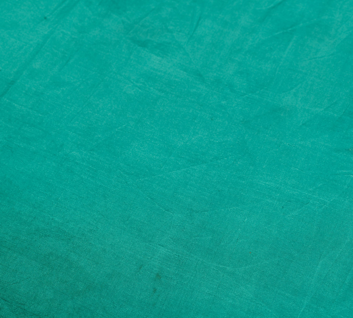 Sushila Vintage Teal Blue Sari Remnant Scrap Multi Purpose PureSilk Craft Fabric