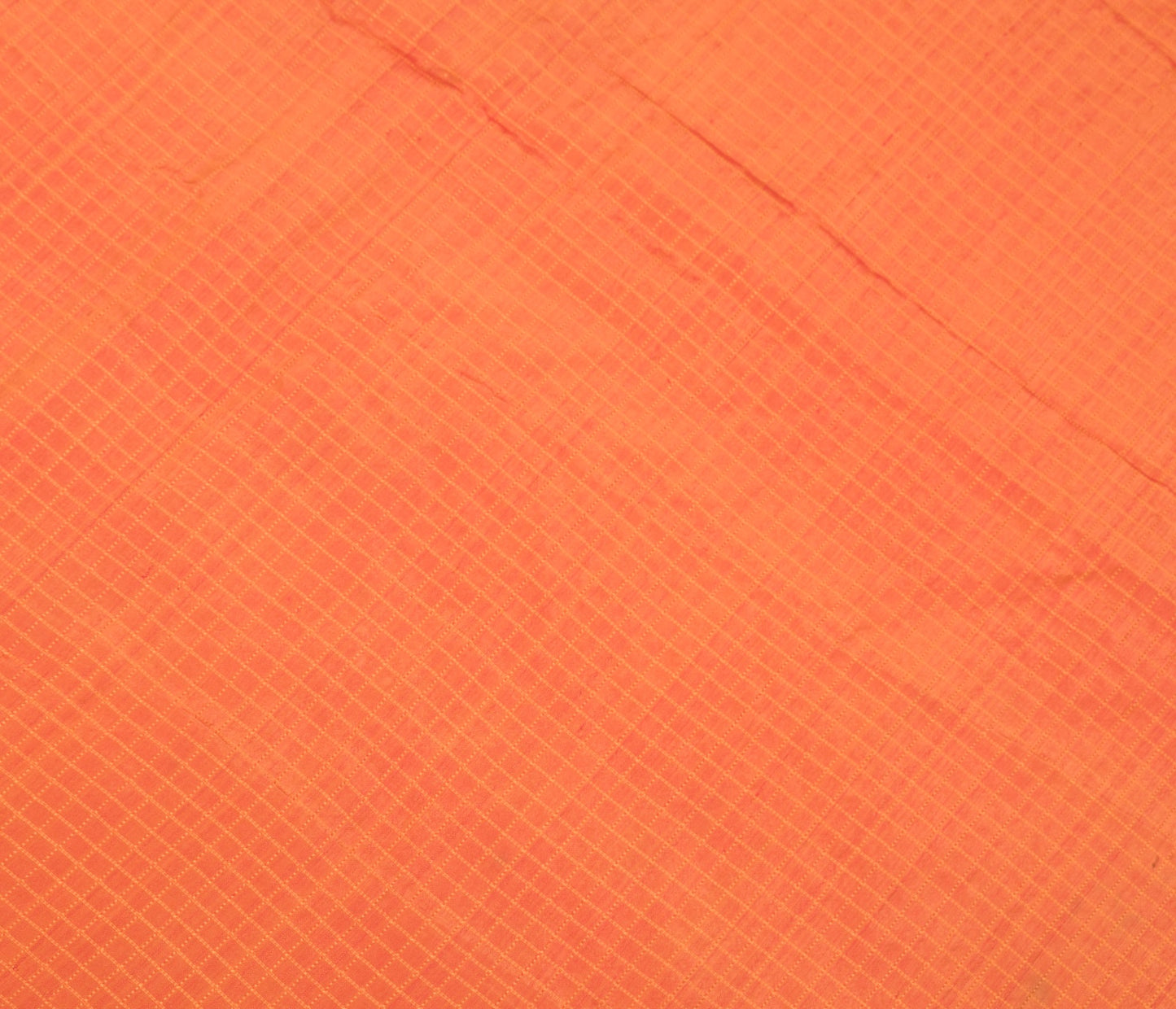 Sushila Vintage Mustard Dual Tone Sari Remnant Scrap Pure Silk Soft Craft Fabric