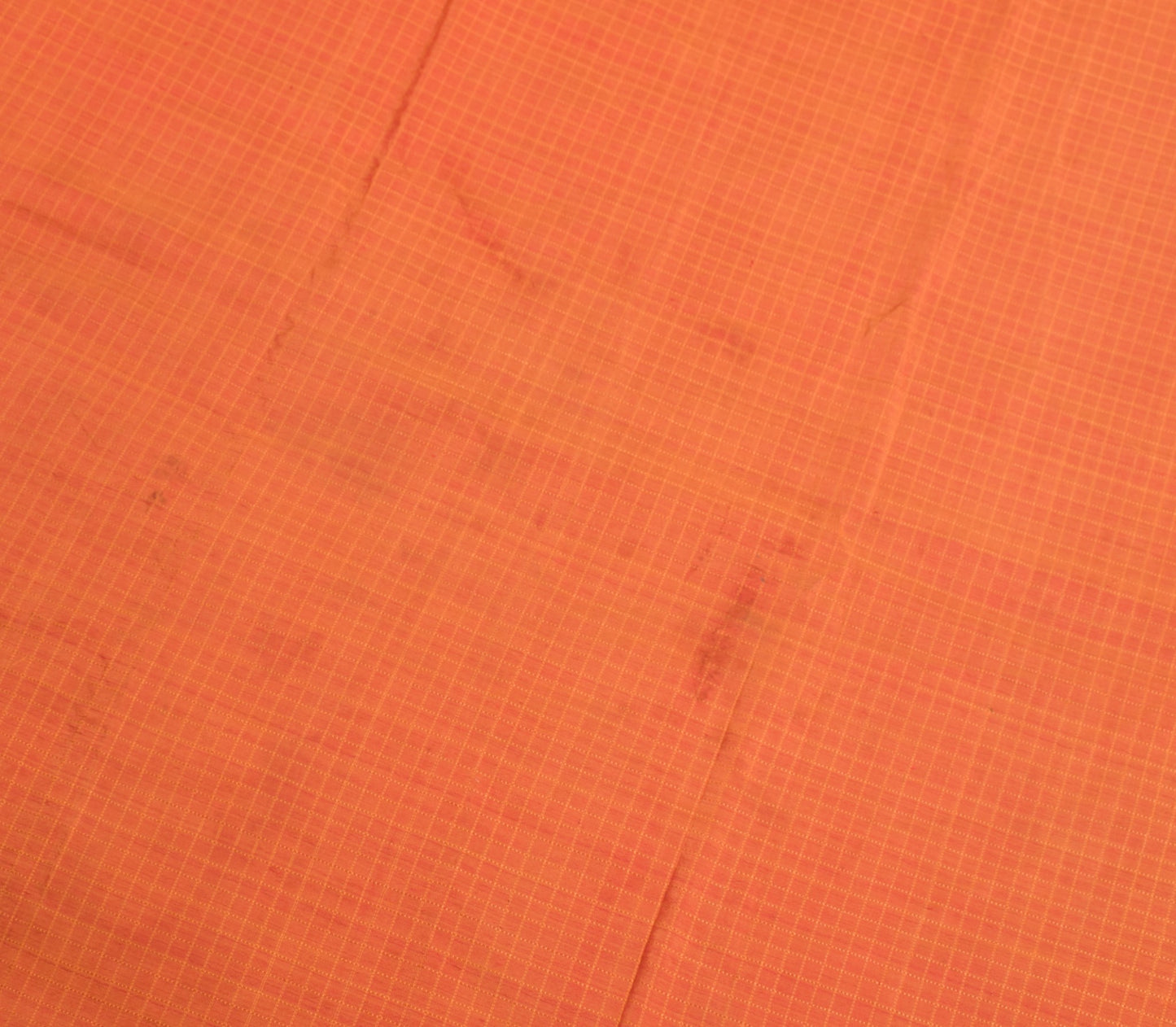 Sushila Vintage Mustard Dual Tone Sari Remnant Scrap Pure Silk Soft Craft Fabric