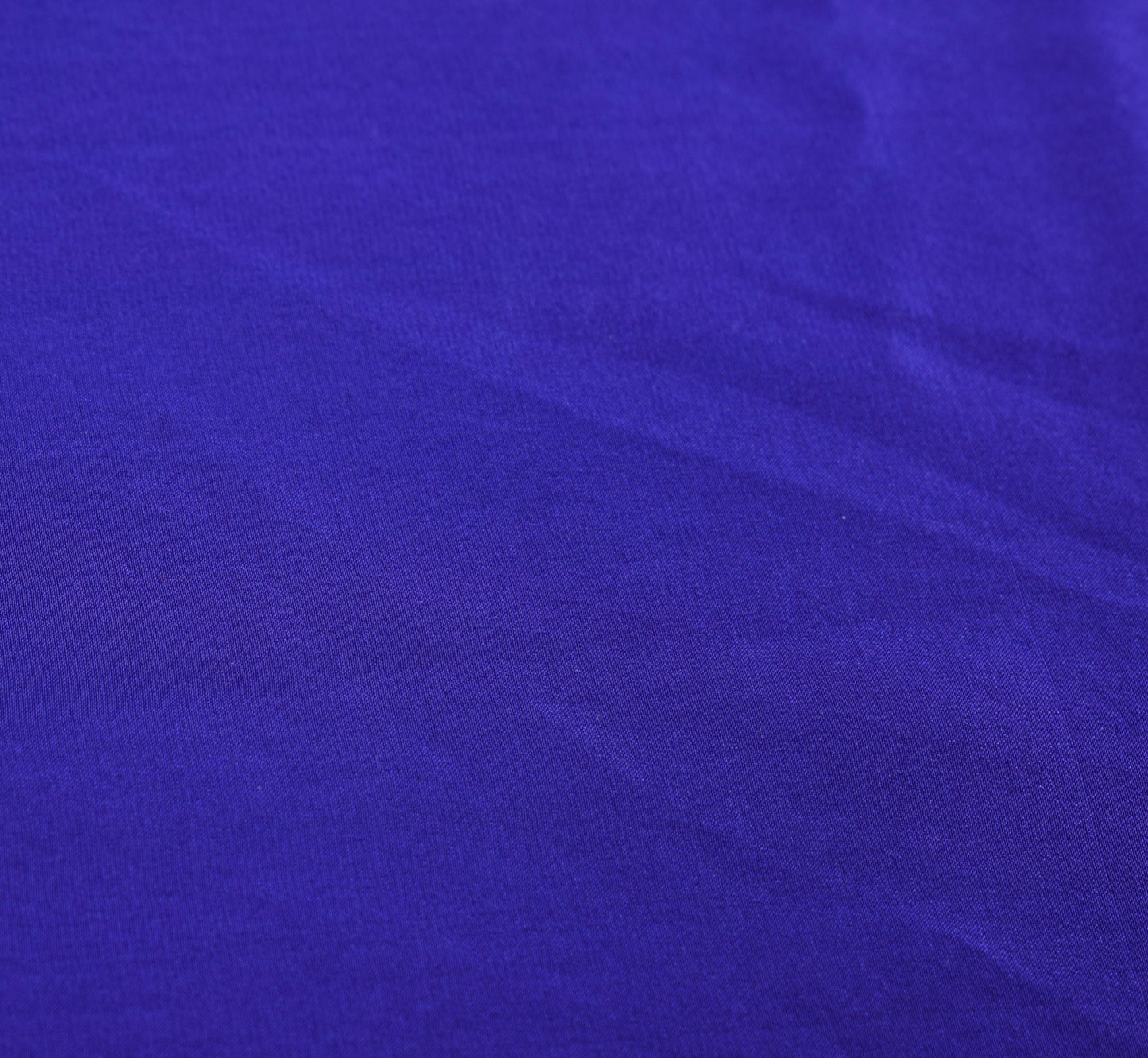Sushila Vintage Blue 4Yds Sari Remnant Scrap Pure Crepe Silk Soft Craft Fabric