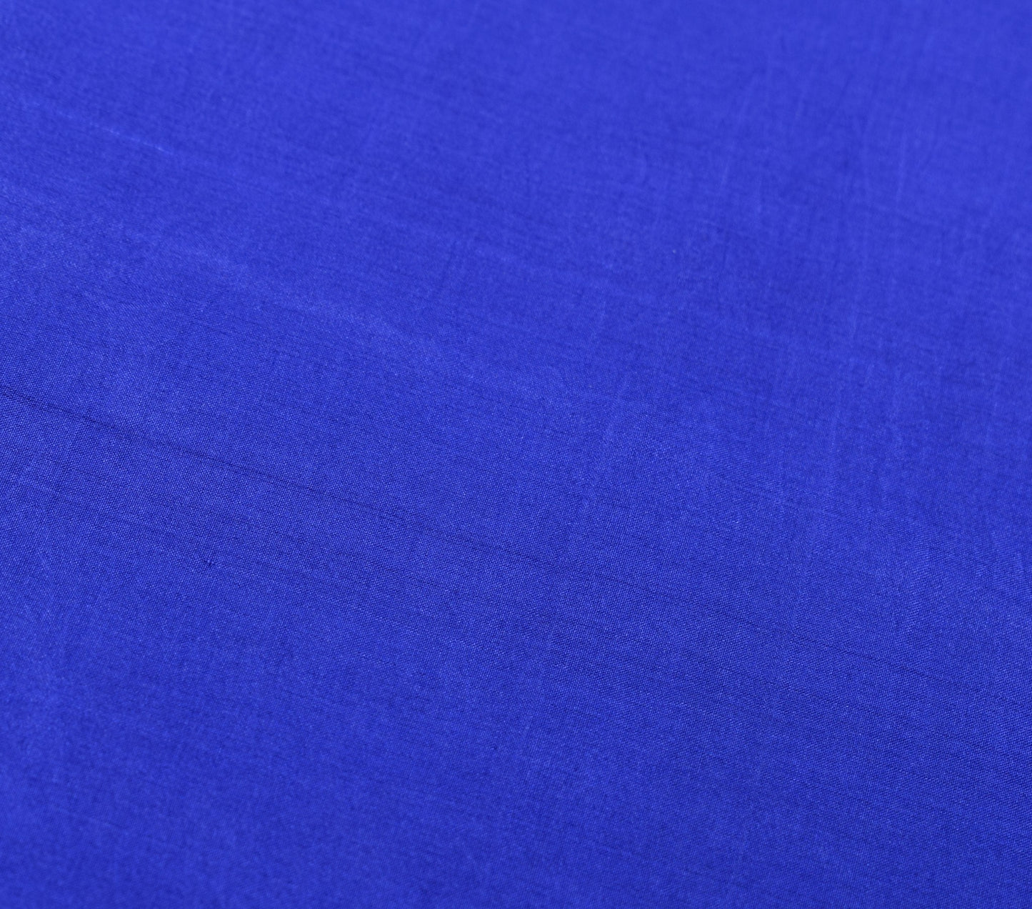 Sushila Vintage Blue 5Yds Sari Remnant Scrap Pure Crepe Silk Soft Craft Fabric