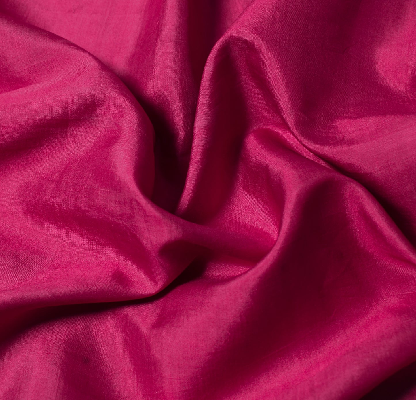 Sushila Vintage Magenta Sari Remnant Scrap Pure Silk Plain Soft Craft Fabric