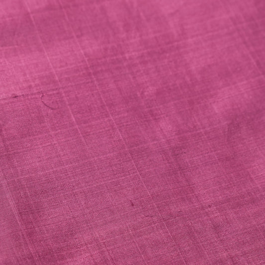 Sushila Vintage Dark Raspberry Sari Remnant Scrap Pure Silk Plain Craft Fabric