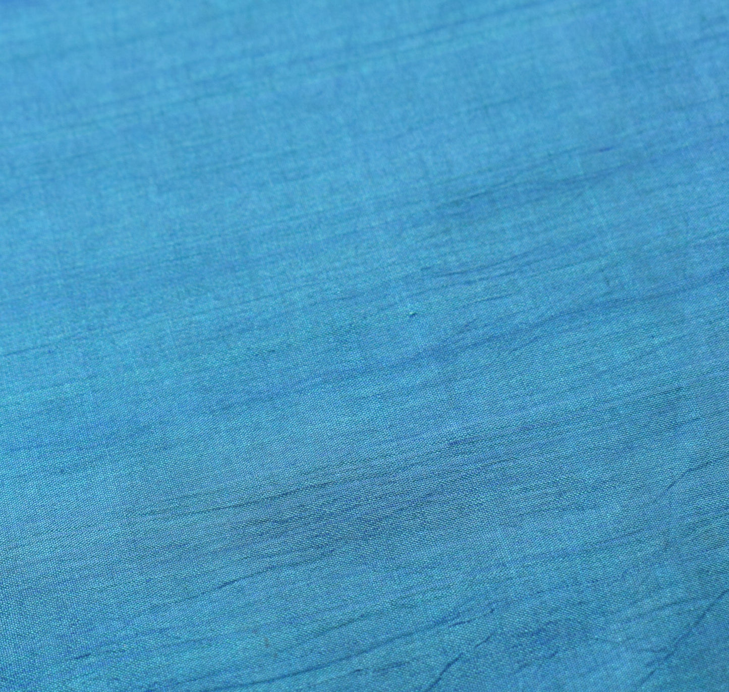 Sushila Vintage Blue Sari Remnant Scrap Multi Purpose Pure Silk 5YD Craft Fabric