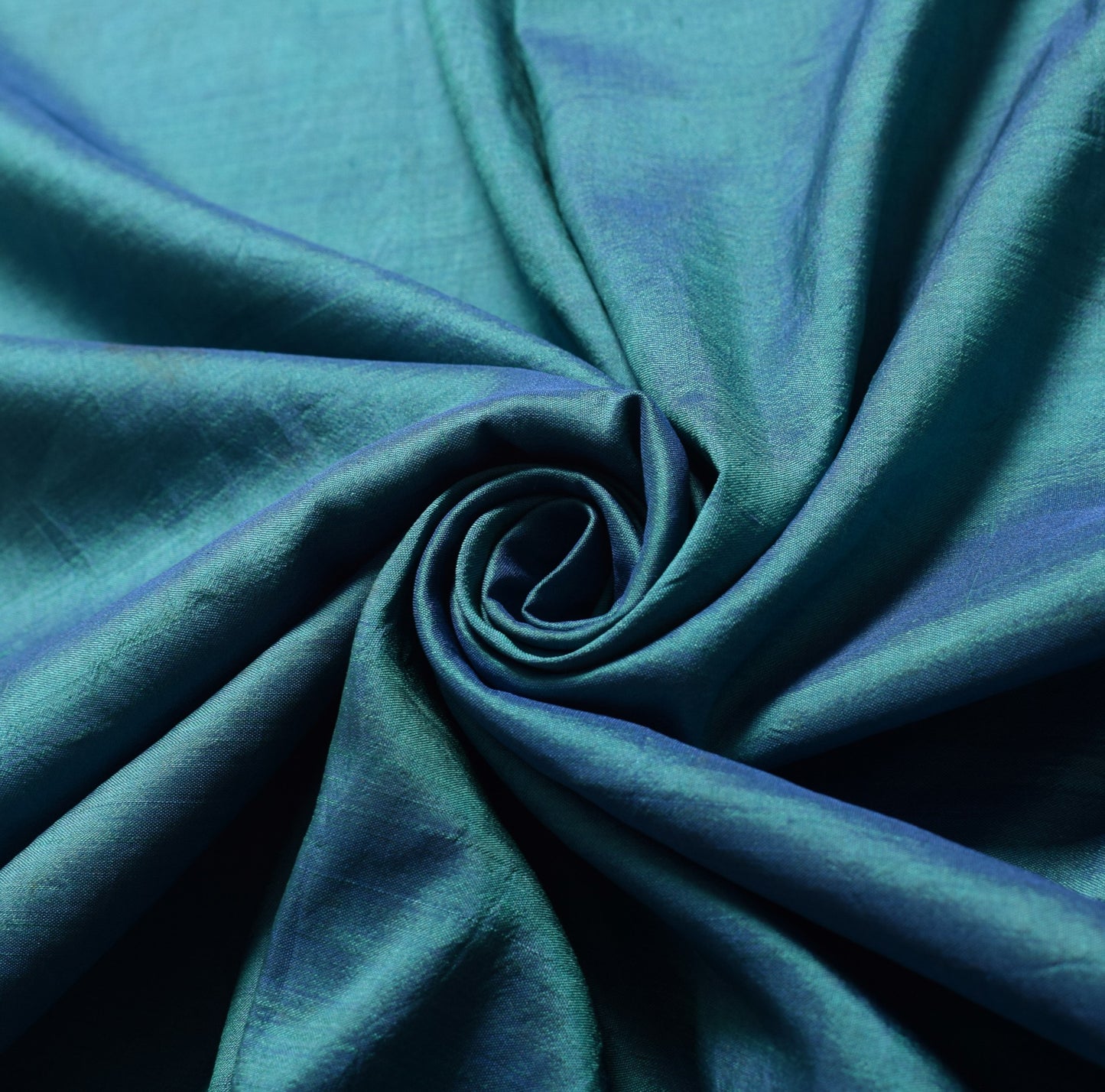 Sushila Vintage Blue Sari Remnant Scrap Multi Purpose Pure Silk 5YD Craft Fabric
