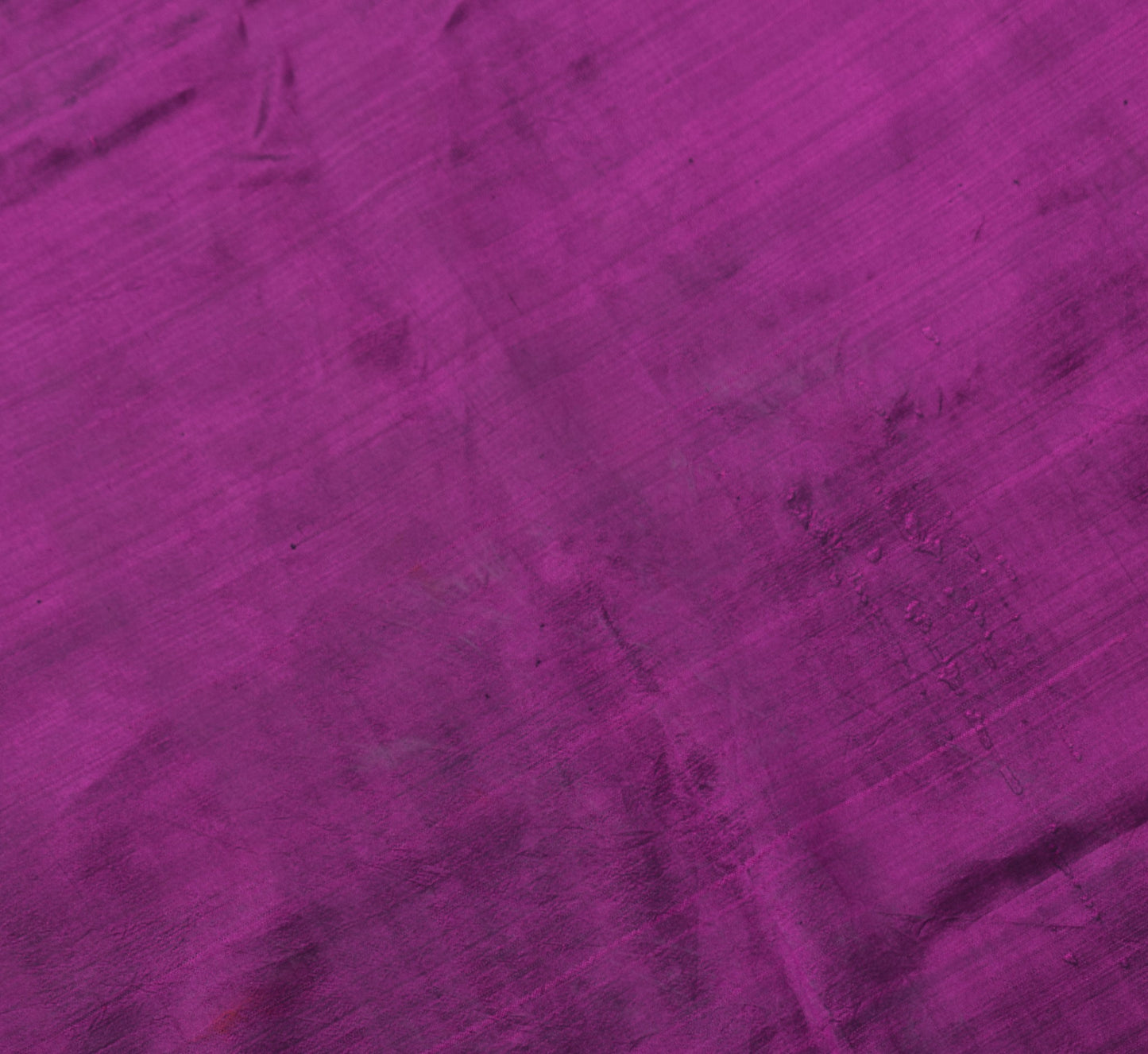 Sushila Vintage Magenta Blue Sari Remnant Scrap Woven Pure Silk 4YD Craft Fabric