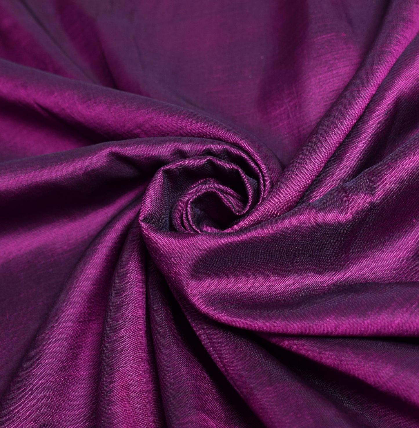 Sushila Vintage Magenta Blue Sari Remnant Scrap Woven Pure Silk 4YD Craft Fabric