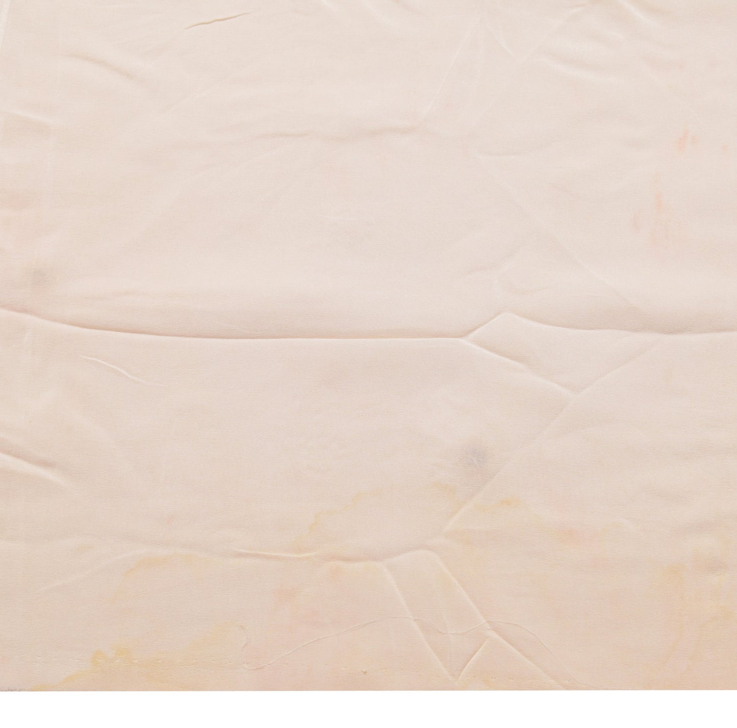 Sushila Vintage Cream Sari Remnant Scrap Zardozi Work Pure Crepe Craft Fabric