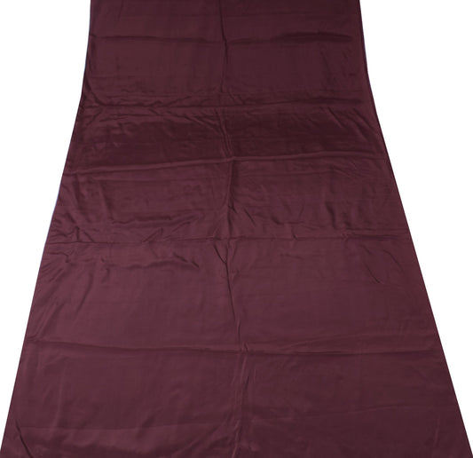 Sushila Vintage Maroon Sari Remnant Scrap Multi-Purpose Art Silk Craft Fabric