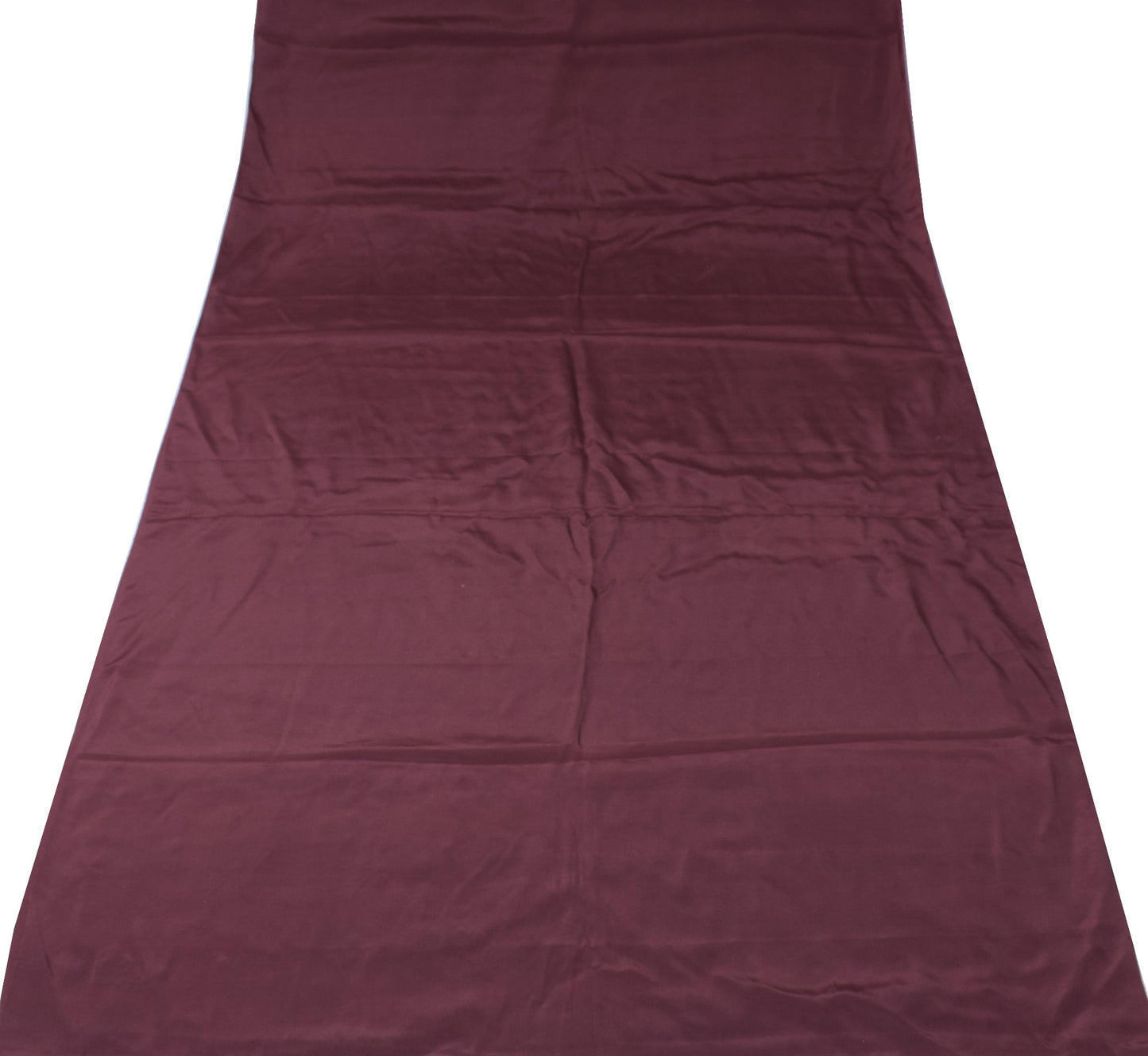 Sushila Vintage Maroon Sari Remnant Scrap Multi-Purpose Art Silk Craft Fabric
