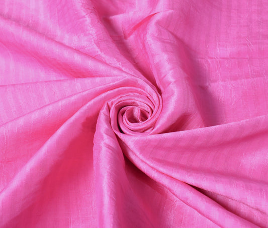 Sushila Vintage Fuchsia Pink Sari Remnant Scrap Pure Silk 4 Yard Craft Fabric