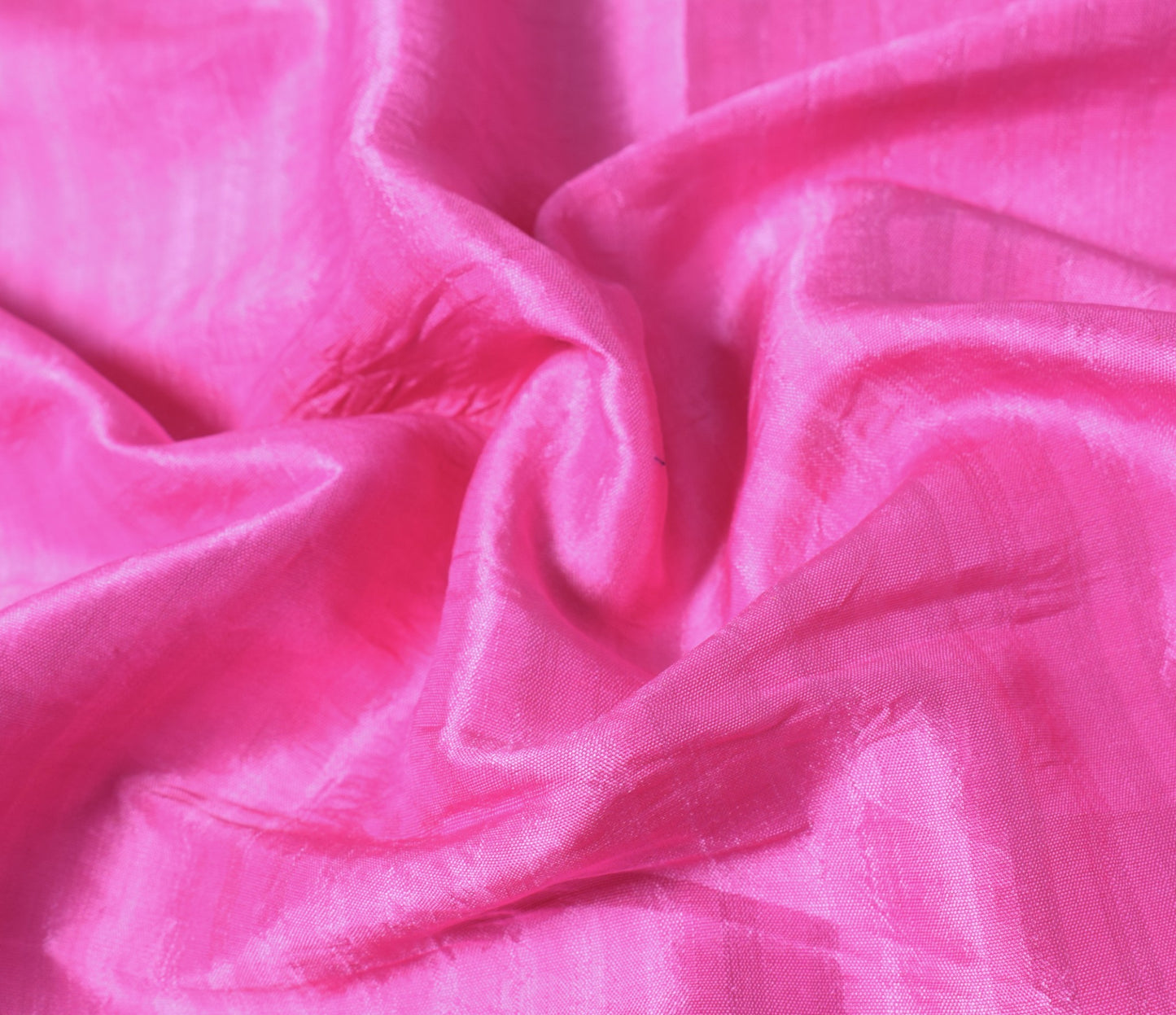 Sushila Vintage Fuchsia Pink Sari Remnant Scrap Pure Silk 4 Yard Craft Fabric