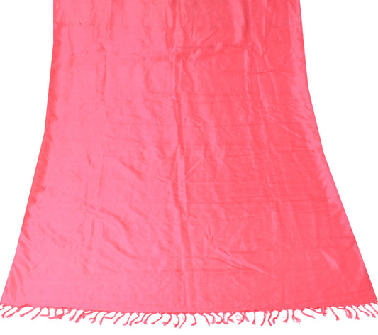 Sushila Vintage Pink Sari Remnant Scrap Multi-Purpose Pure Silk Craft Fabric