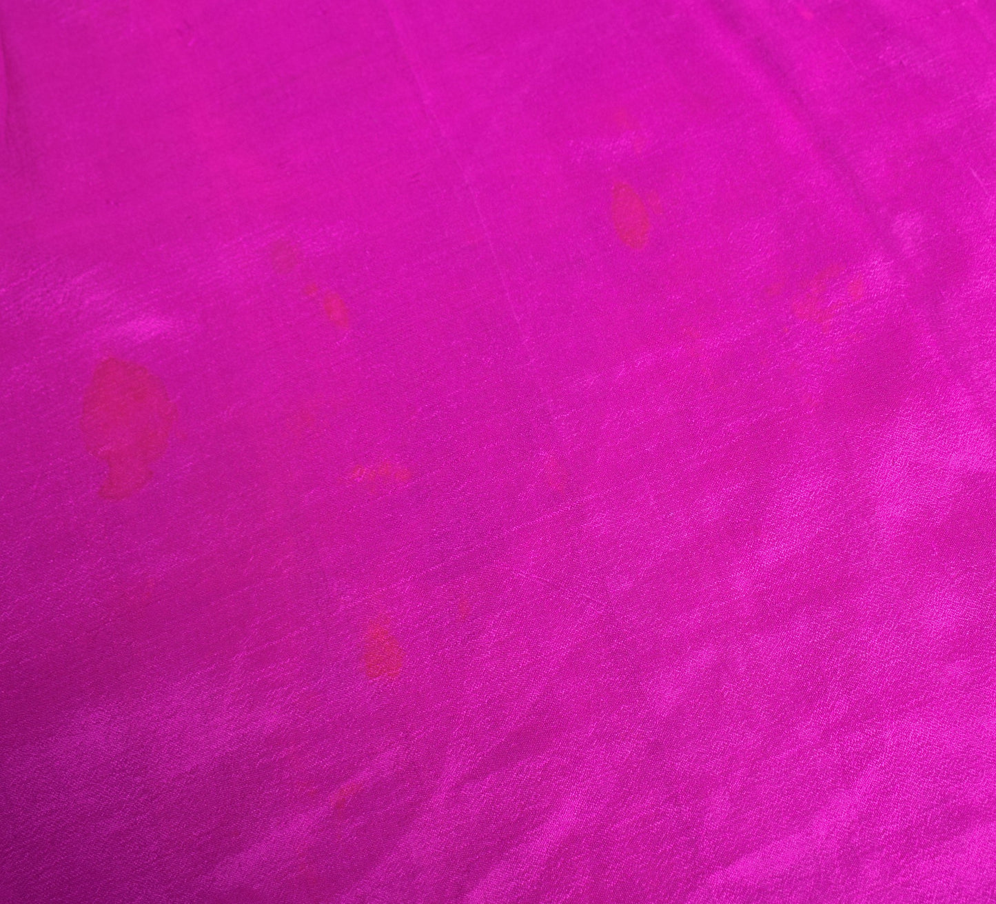 Sushila Vintage Pure Silk Sari Remnant Scrap Magenta Multi-Purpose Craft Fabric
