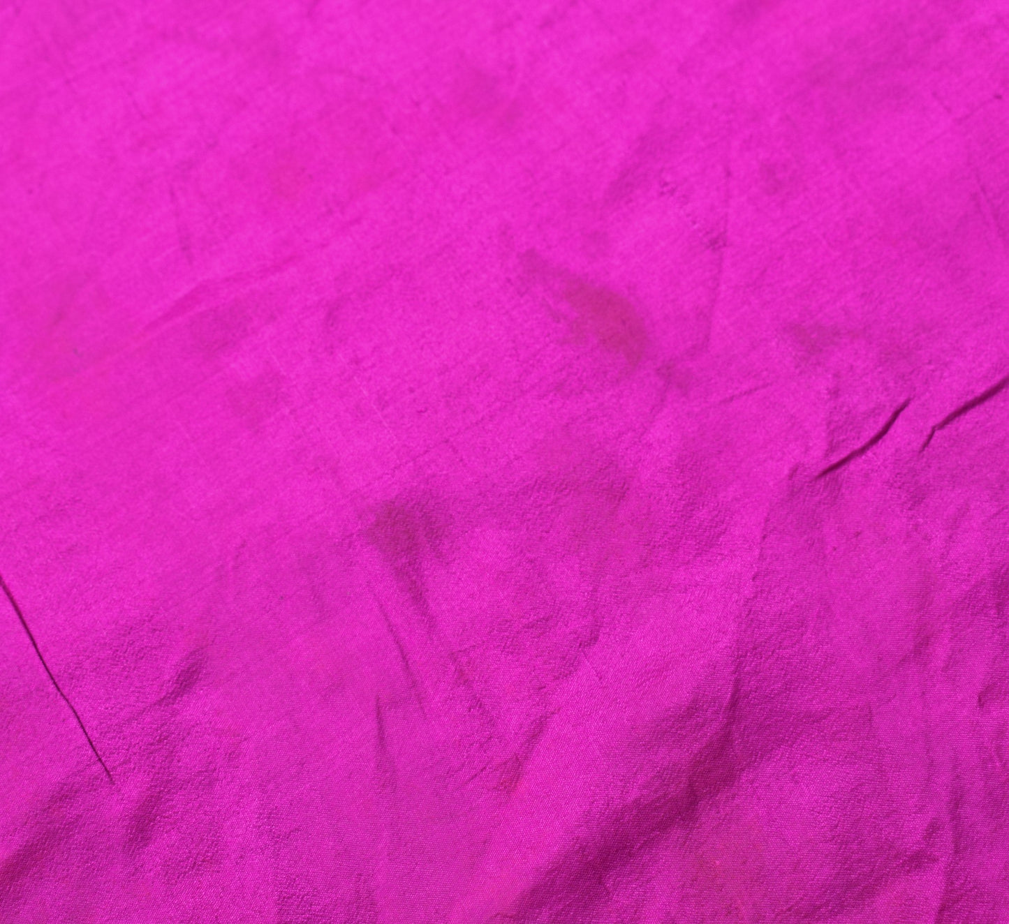 Sushila Vintage Pure Silk Sari Remnant Scrap Magenta Multi-Purpose Craft Fabric