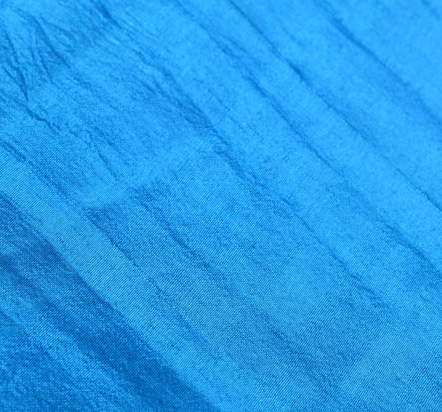 Sushila Vintage Turquoise Blue Sari Remnant Scrap Pure Silk Indian Craft Fabric