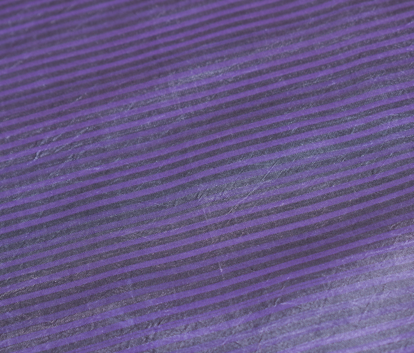 Sushila Vintage Purple Sari Remnant Scrap Pure Silk Stripes Woven Craft Fabric