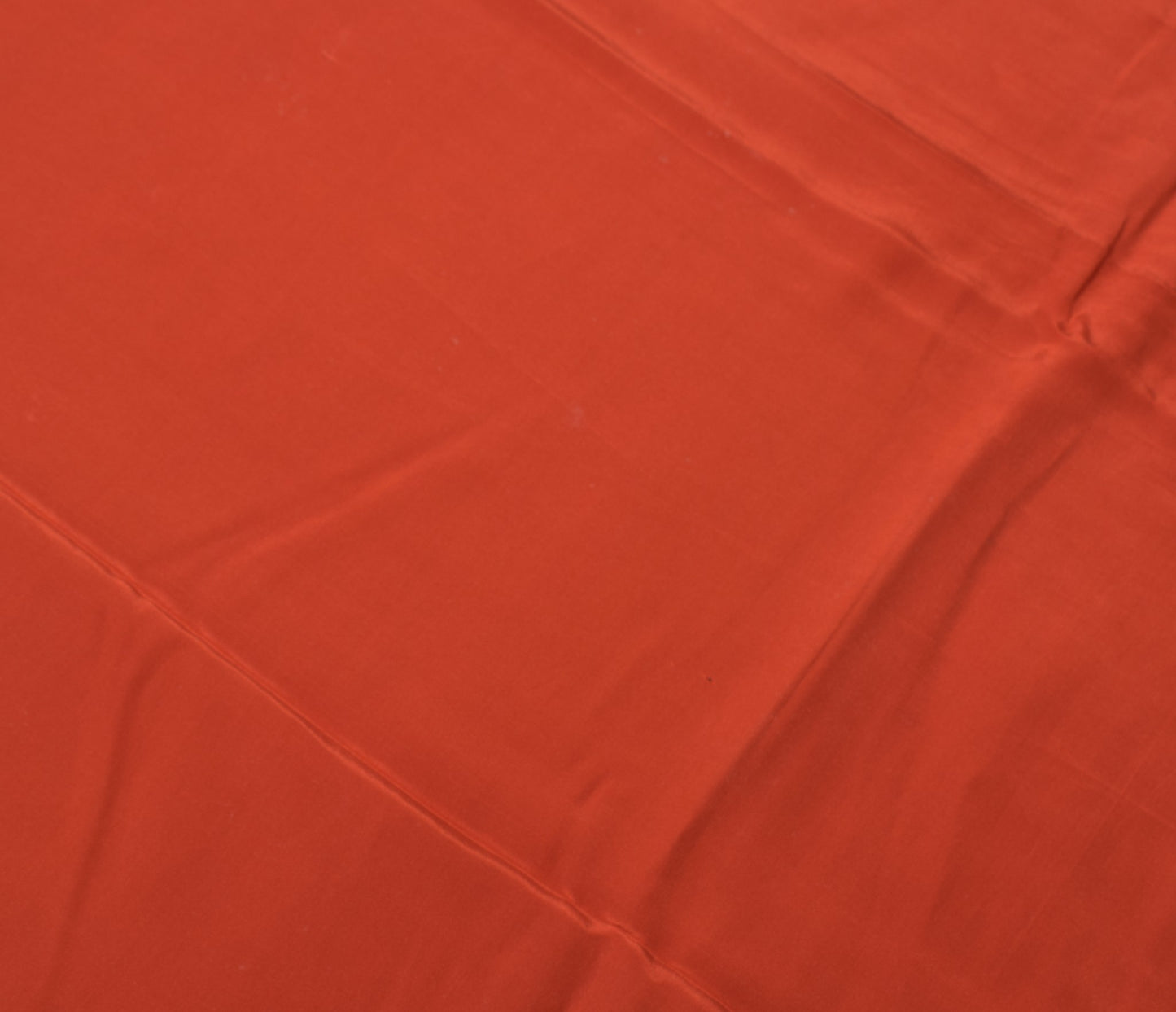 Sushila Vintage Rust Sari Remnant Scrap Pure Crepe Silk Indian Soft Craft Fabric