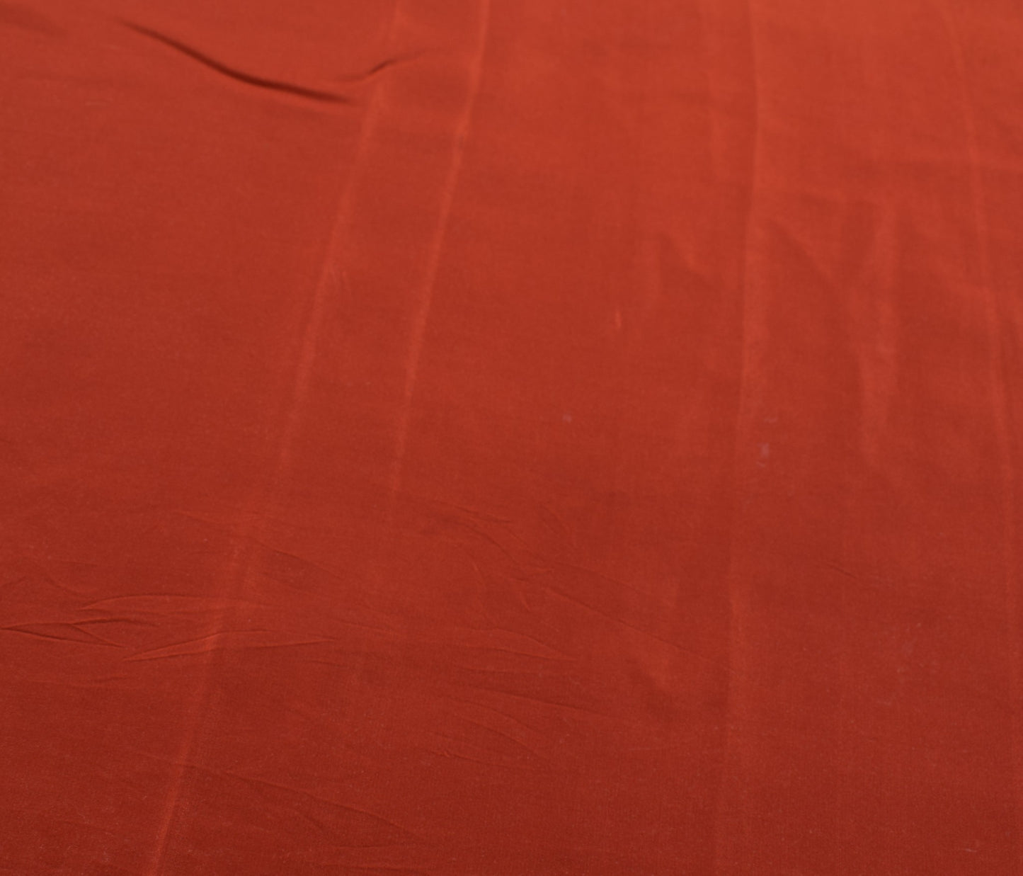 Sushila Vintage Rust Sari Remnant Scrap Pure Crepe Silk Indian Soft Craft Fabric