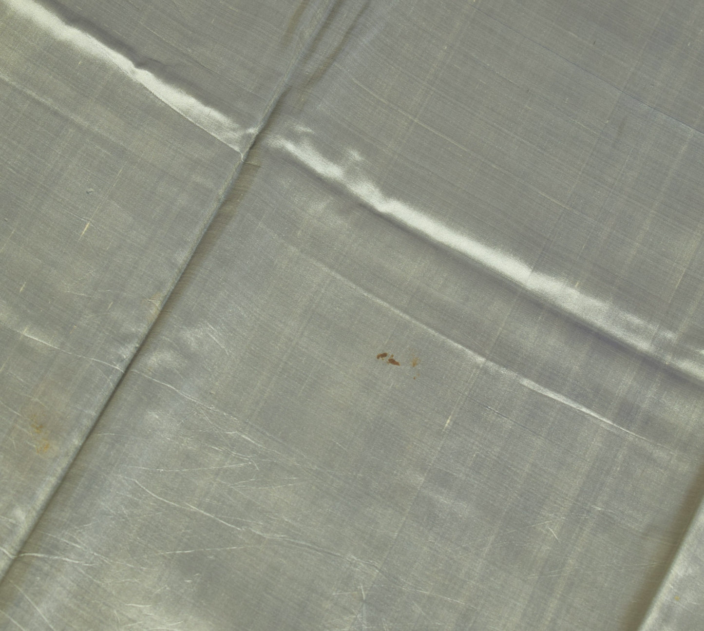 Sushila Vintage Gray Sari Remnant Scrap Pure Silk Multi-Purpose Craft Fabric