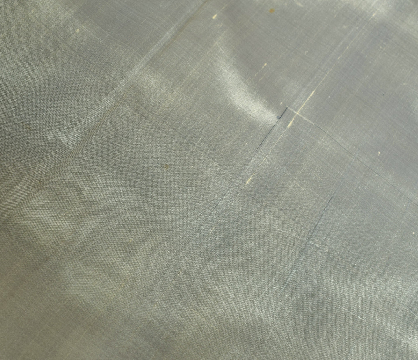 Sushila Vintage Gray Sari Remnant Scrap Pure Silk Multi-Purpose Craft Fabric