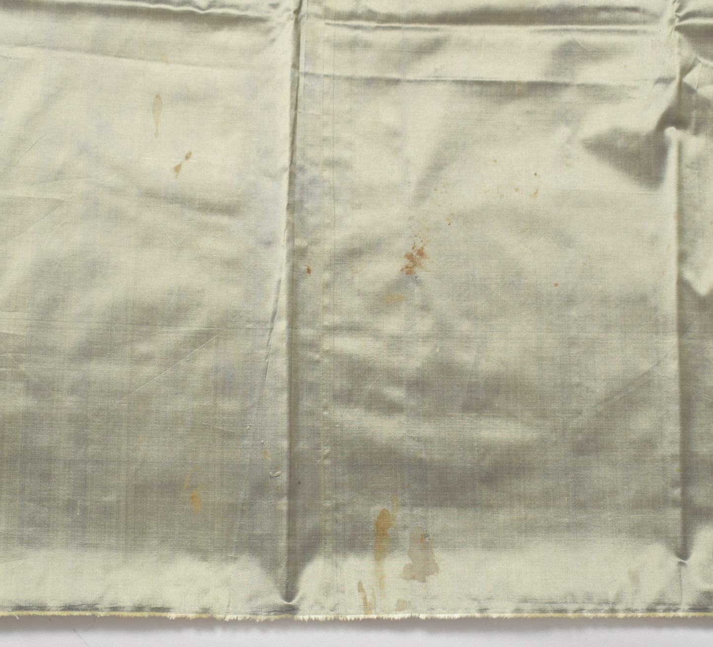 Sushila Vintage Gray Sari Remnant Scrap Pure Silk Multi-Purpose Craft Fabric