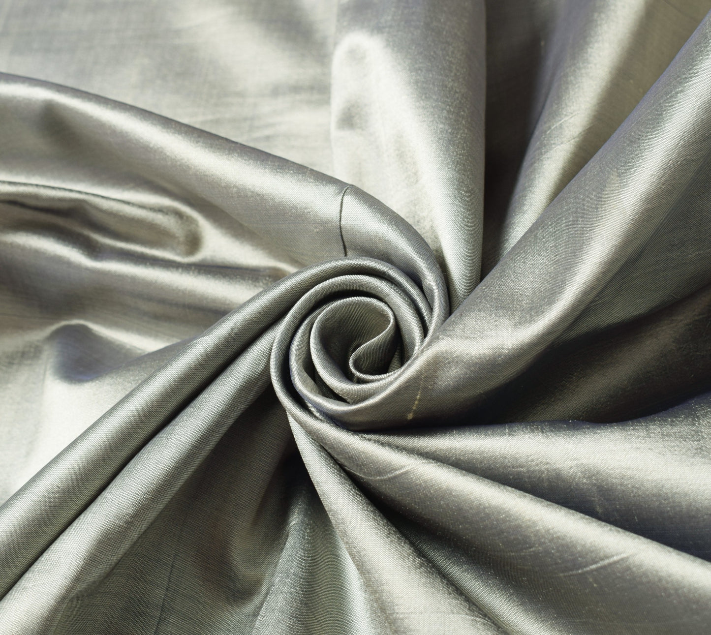 Sushila Vintage Gray Sari Remnant Scrap Pure Silk Multi-Purpose Craft Fabric