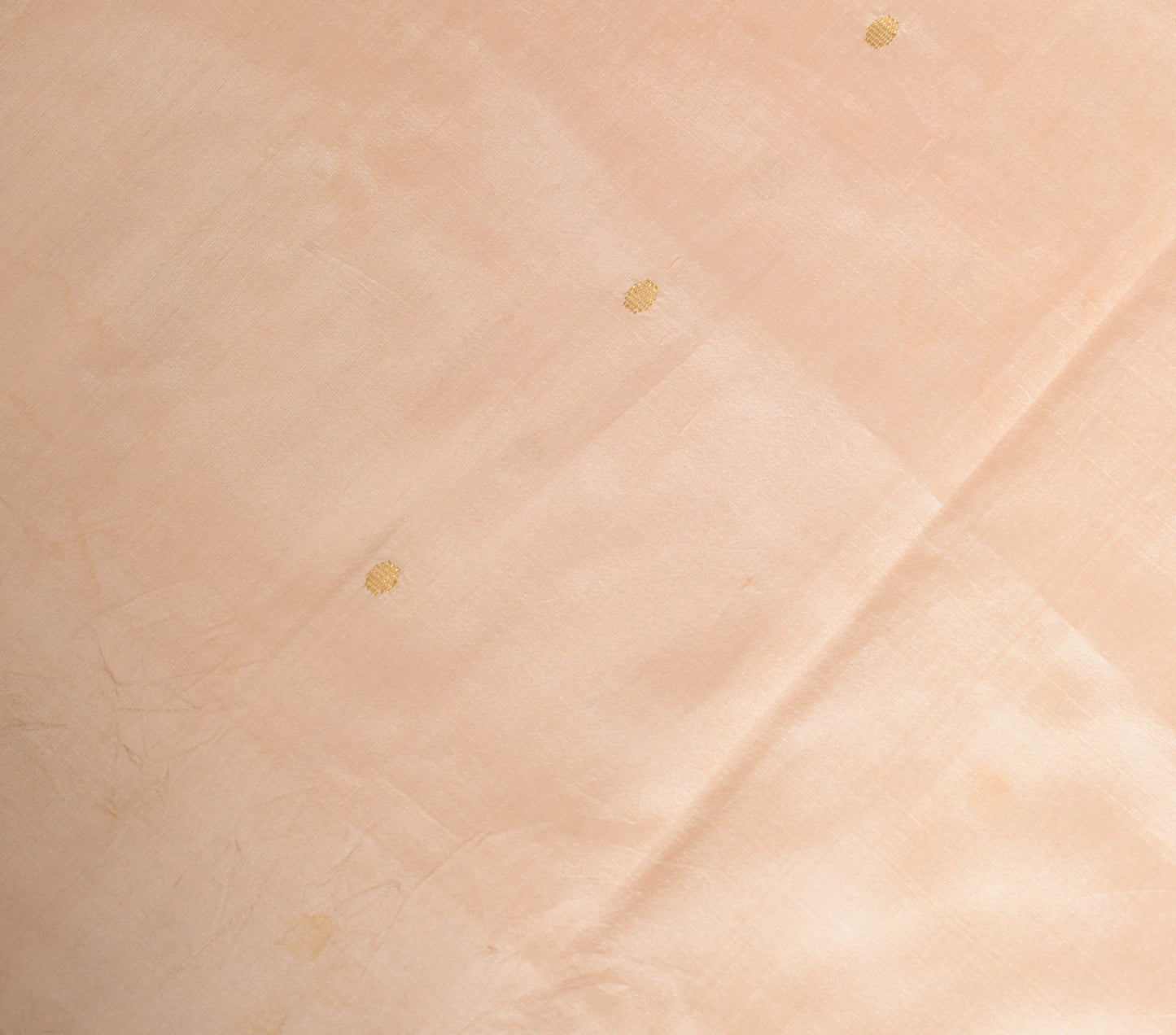 Sushila Vintage Sari Remnant Scrap Beige Multi-Purpose Pure Silk Craft Fabric