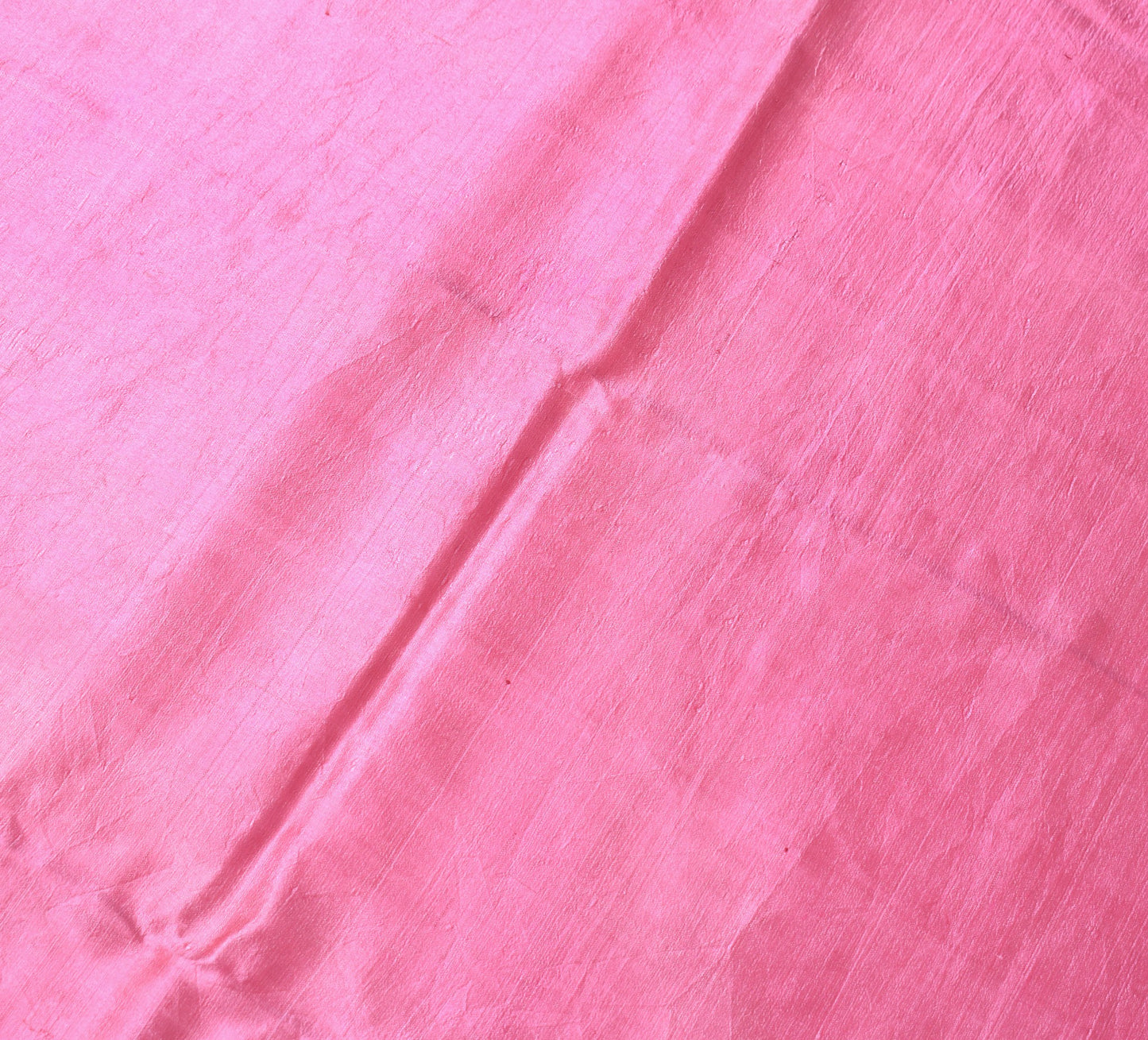 Sushila Vintage Pink Sari Remnant Scrap Dual Tone Pure Silk 4 Yard Craft Fabric
