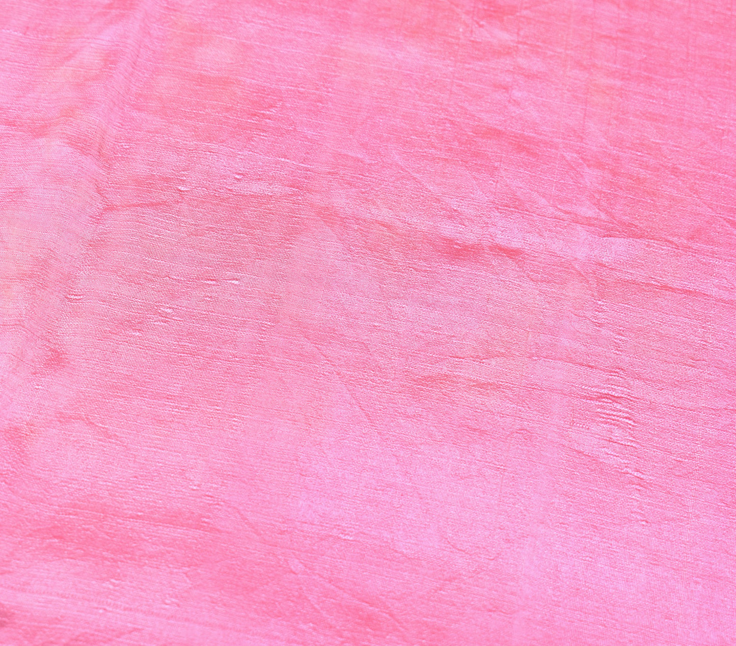 Sushila Vintage Pink Sari Remnant Scrap Dual Tone Pure Silk 4 Yard Craft Fabric