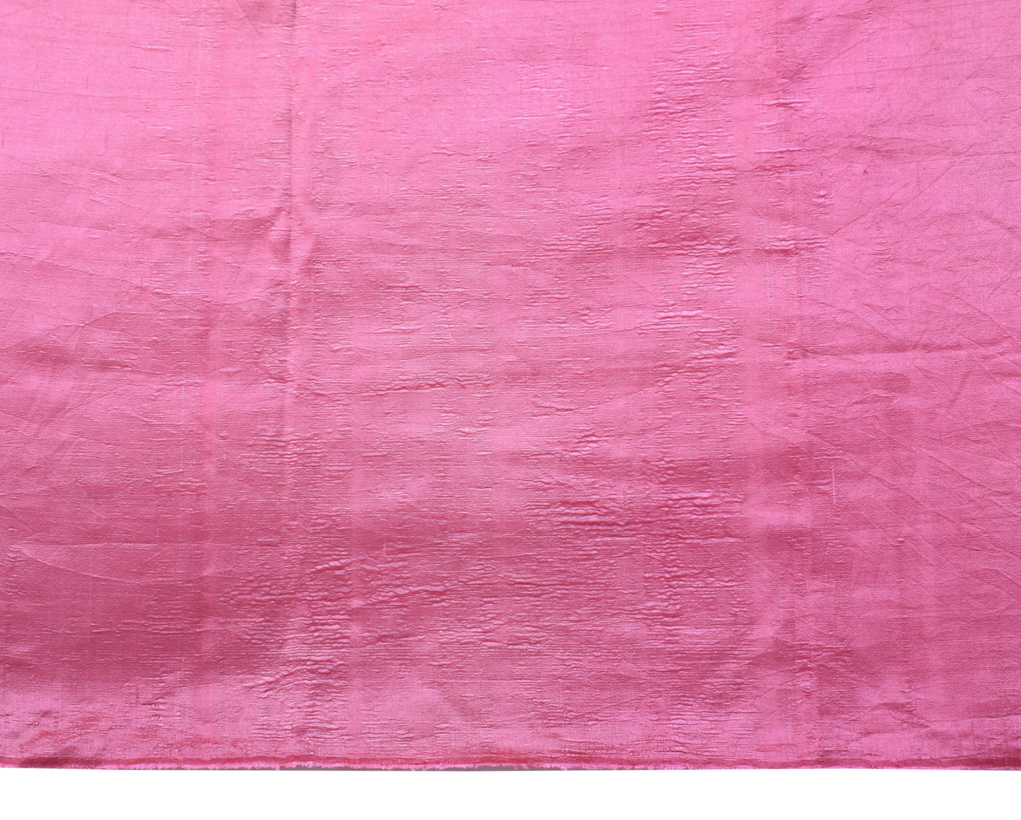 Sushila Vintage Pink Sari Remnant Scrap Dual Tone Pure Silk 4 Yard Craft Fabric