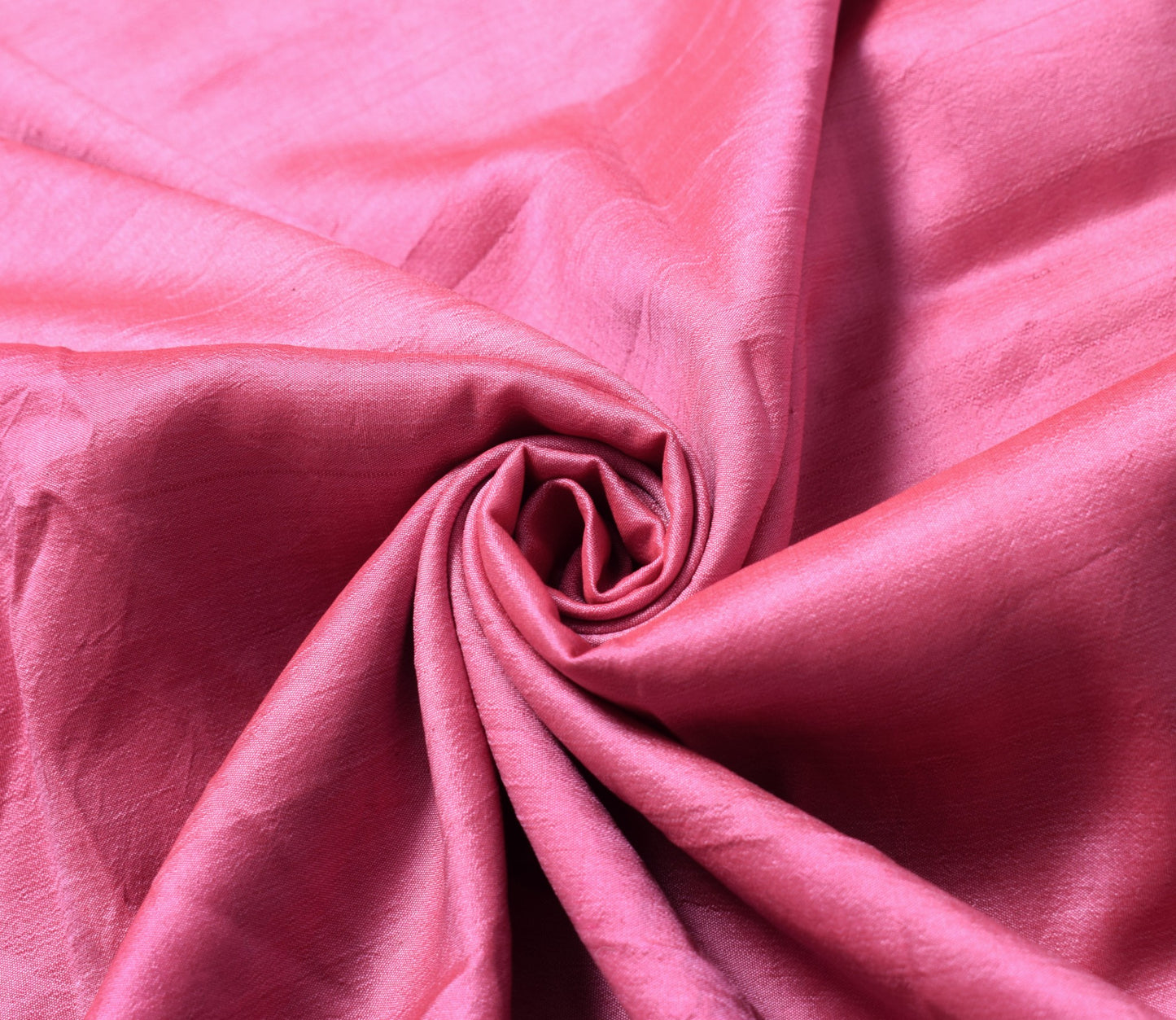 Sushila Vintage Pink Sari Remnant Scrap Dual Tone Pure Silk 4 Yard Craft Fabric