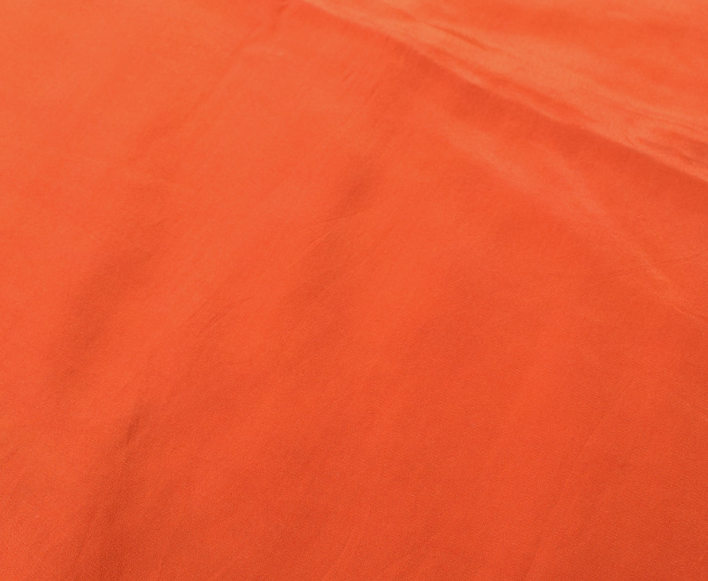 Sushila Vintage Pure Crepe Silk Sari Remnant Scrap Orange 4 Yard Craft Fabric