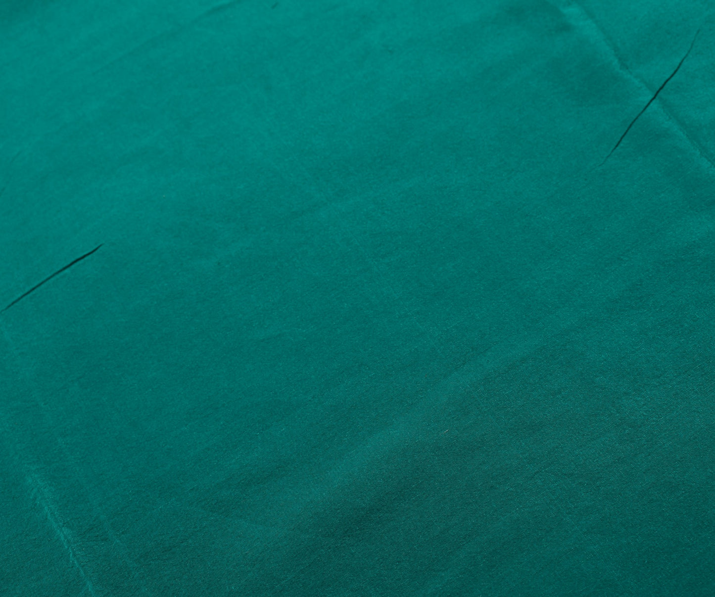 Sushila Vintage Teal Green Sari Remnant Scrap Pure Crepe Silk 4 Yds Craft Fabric
