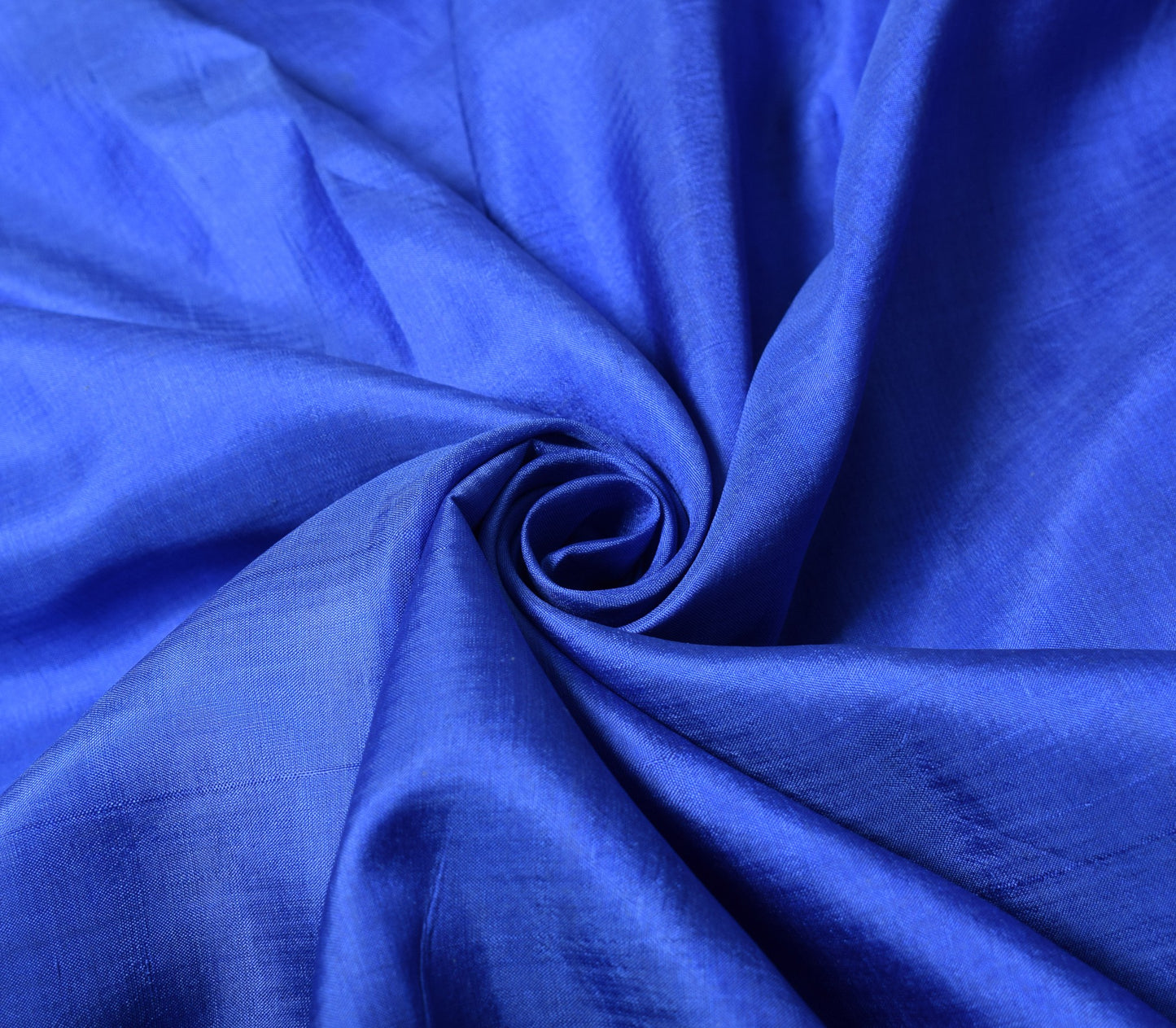 Sushila Vintage Blue Sari Remnant Scrap Multi-Purpose Pure Silk Craft Fabric