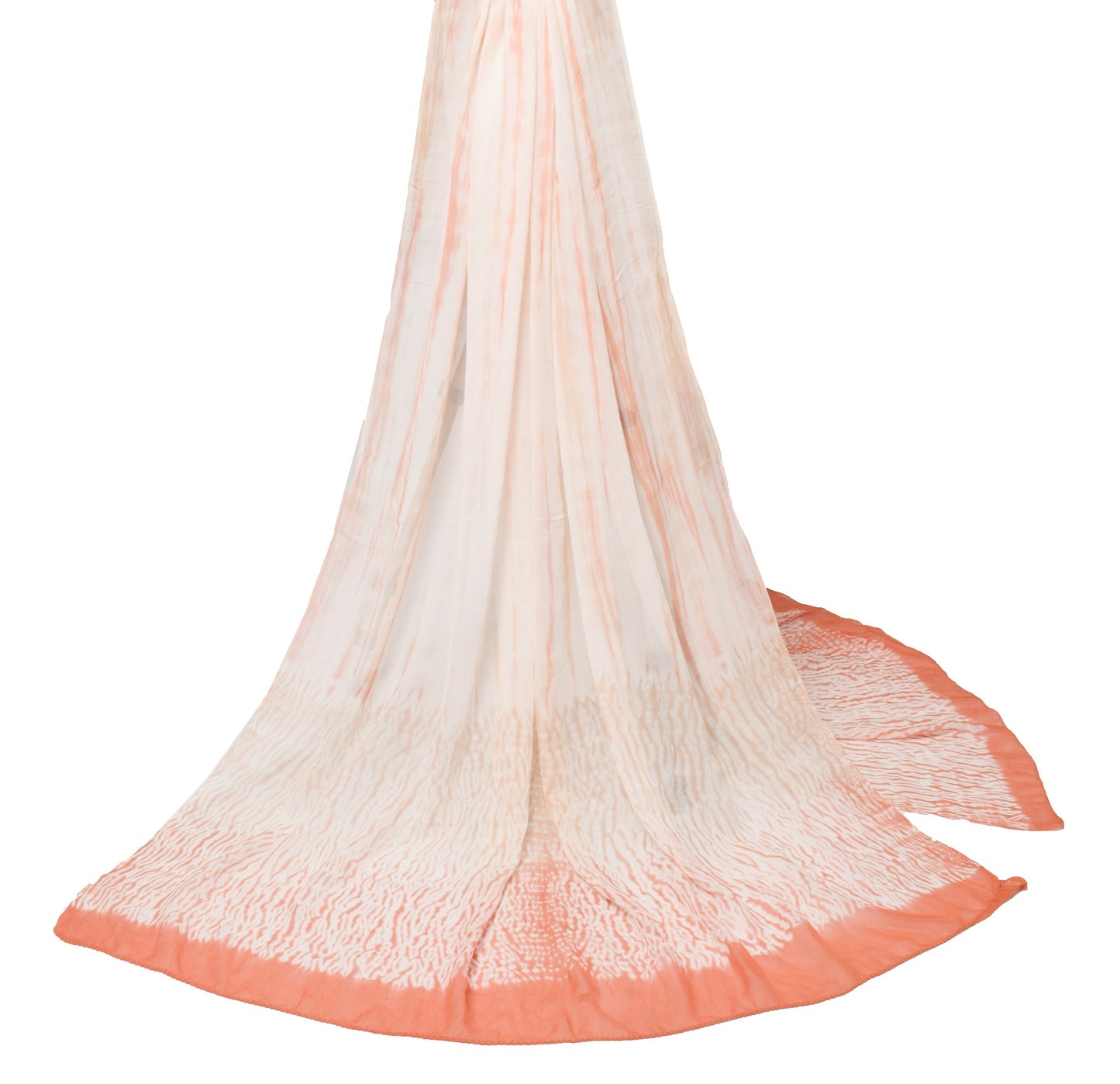 Sushila Vintage Shibori Pure Georgette Dupatta Hand-Dyed with Batik Long Stole
