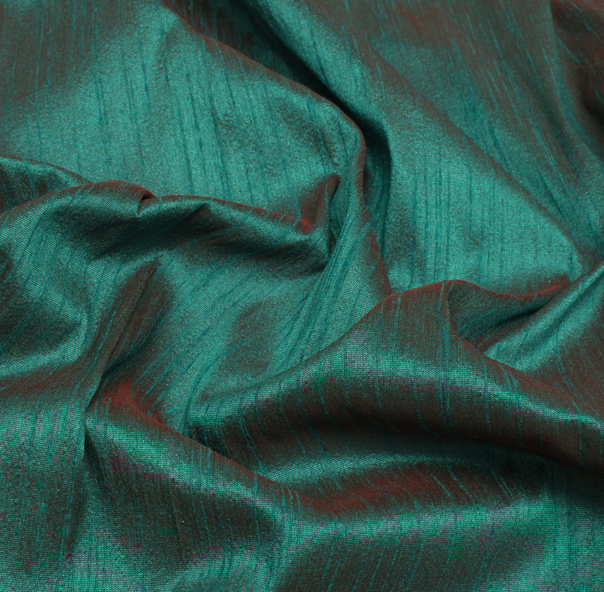 45"Teal Green Blend Silk Dupioni Slub Drape Panel Craft Dress Fabric By the Yard