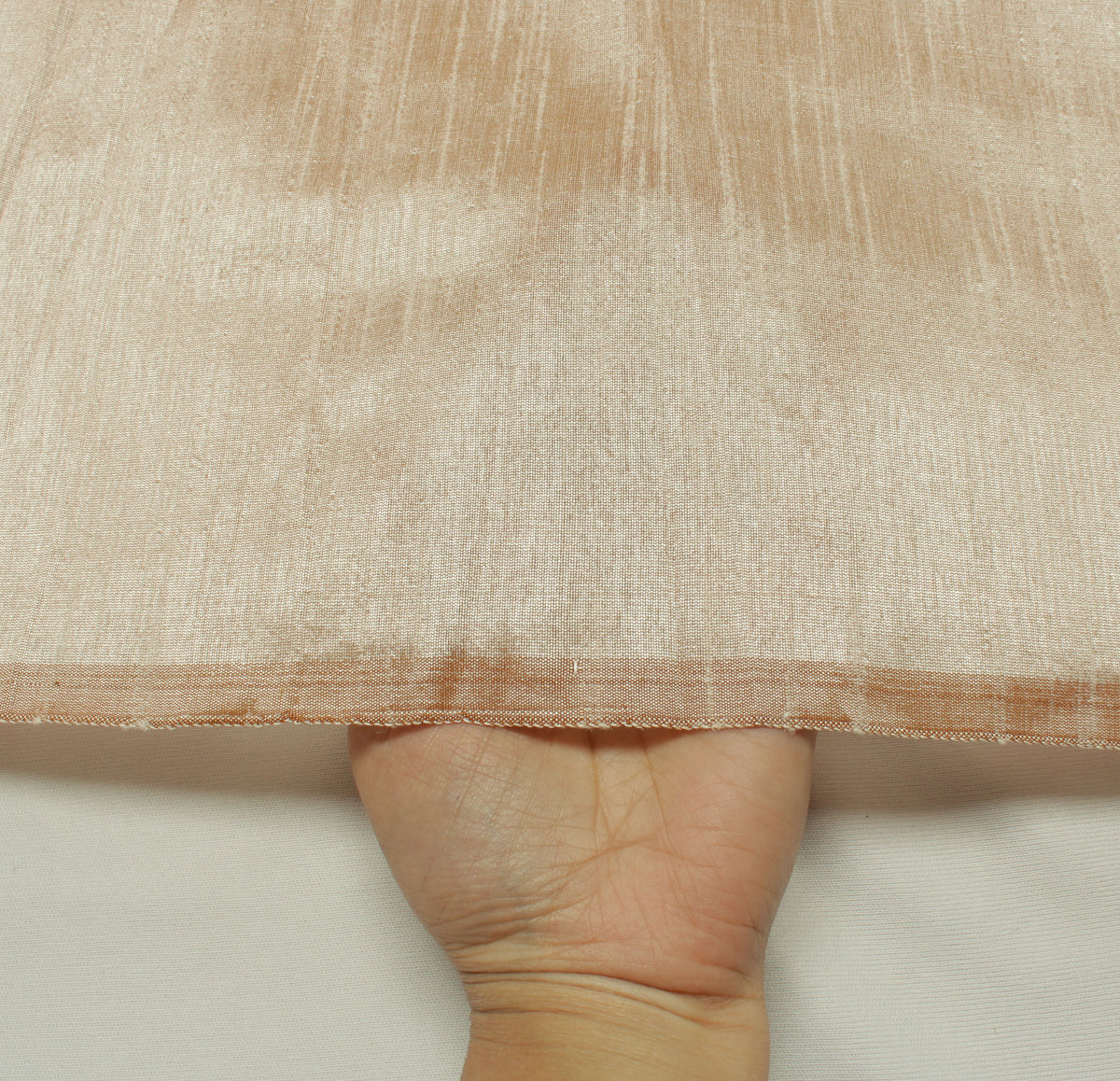 Light Brown Blend Silk Dupioni Slub Curtain Drape Panel Craft Fabric By the Yard