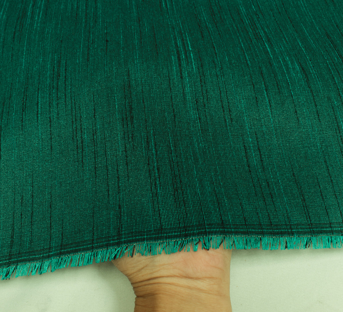 Green Blend Silk Dupioni Slub Curtain Drape Panel Craft Dress Fabric By the Yard