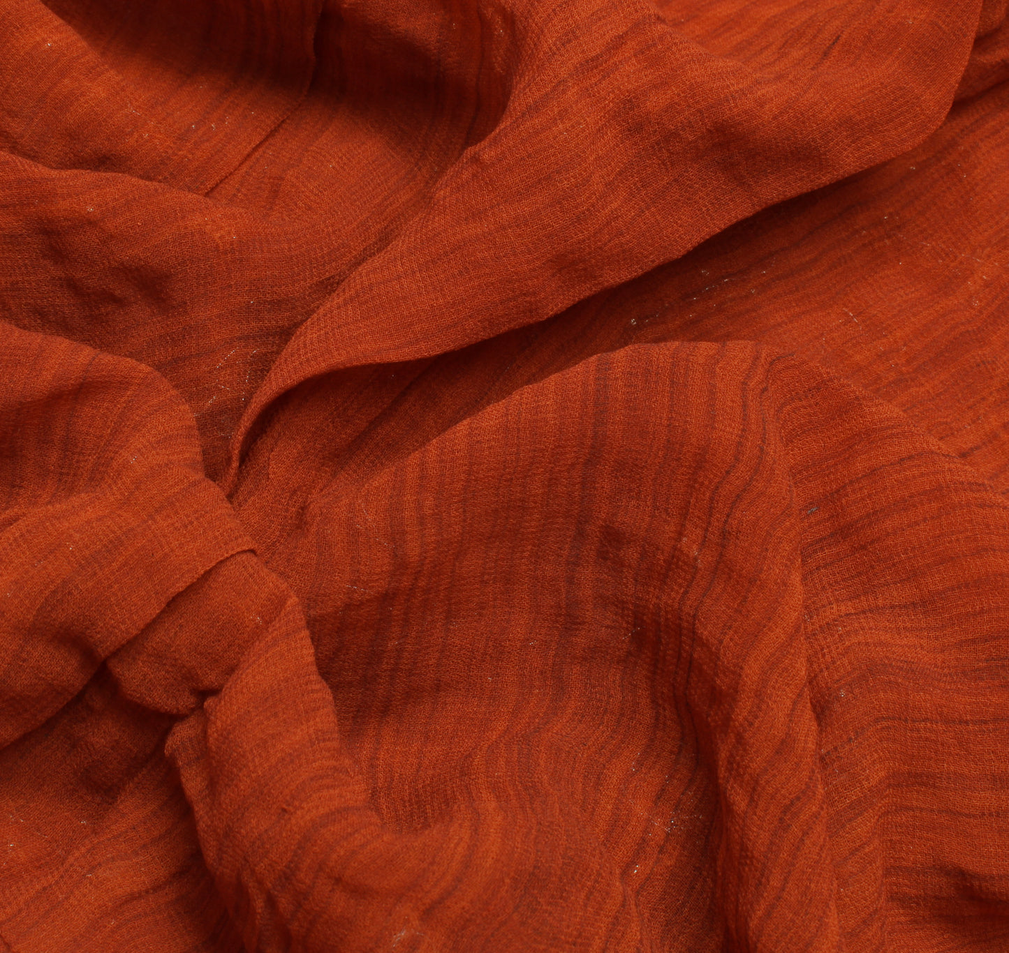 Sushila Vintage Rust HEAVY Saree Pure Georgette Sequins Embellish 6 Yard Sari Dress Fabric