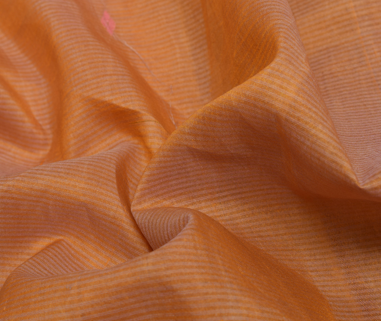 Sushila Vintage Brown Saree 100% Pure Silk Woven Floral 5 YD Sari Craft Fabric