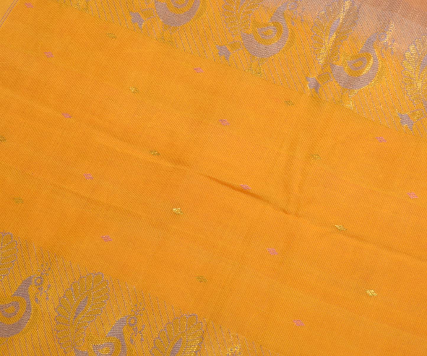 Sushila Vintage Brown Saree 100% Pure Silk Woven Floral 5 YD Sari Craft Fabric
