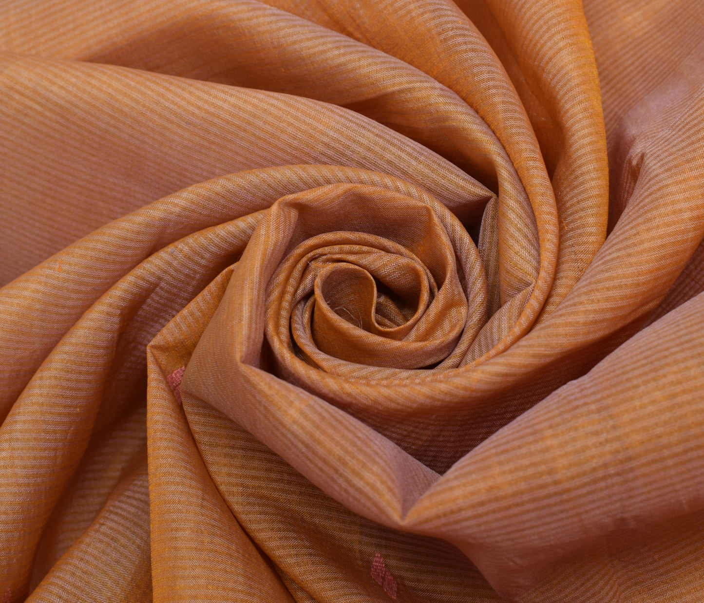 Sushila Vintage Brown Saree 100% Pure Silk Woven Floral 5 YD Sari Craft Fabric