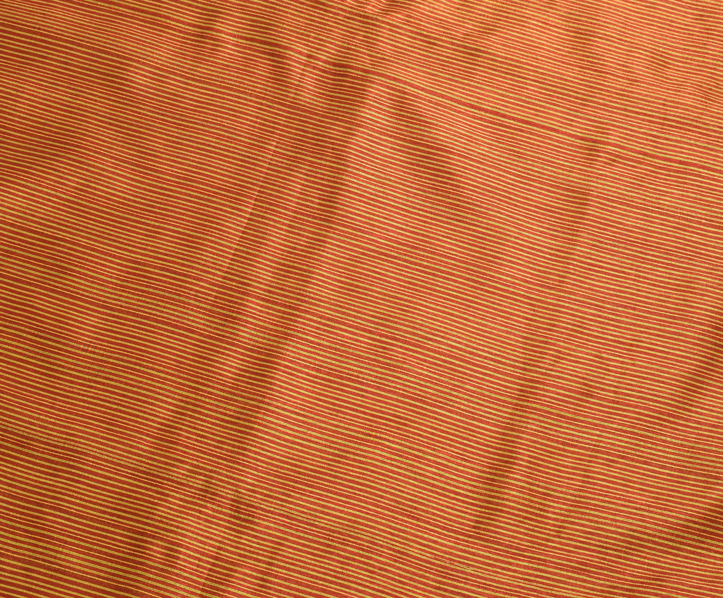 Sushila Vintage Yellow Indian Saree Art Silk Woven Stripes Sari 5YD Craft Fabric