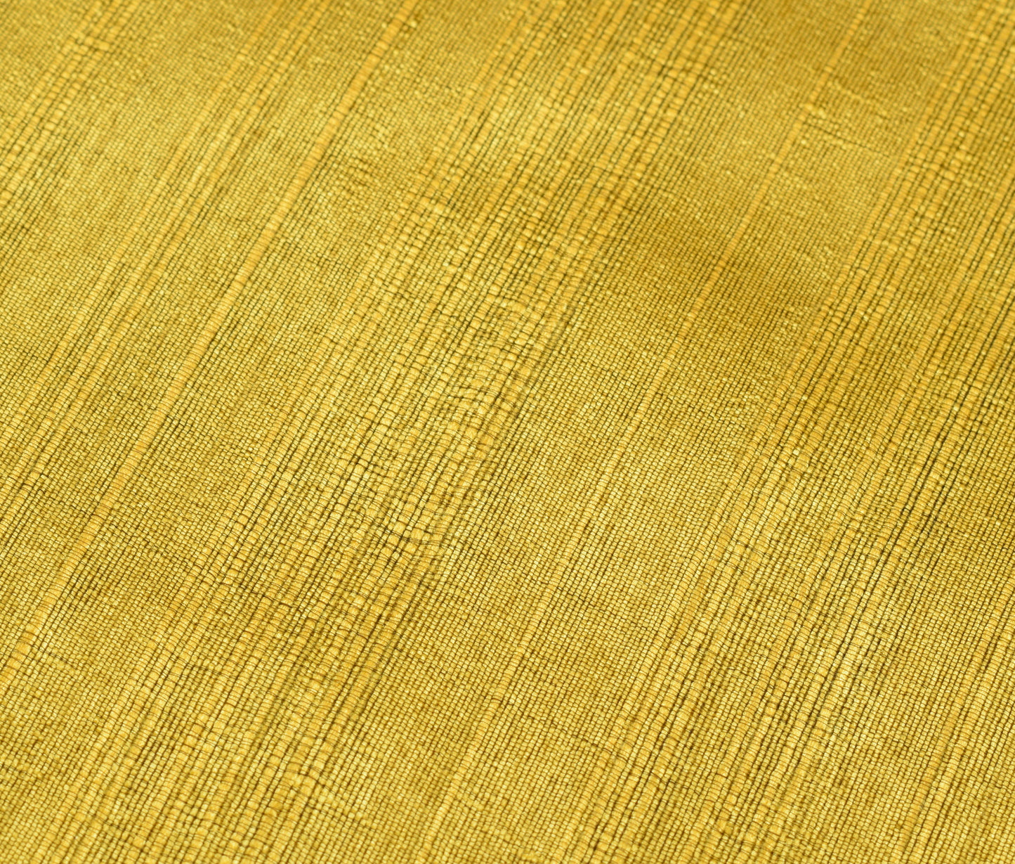 Sushila Vintage Yellow Indian Saree Art Silk Woven Stripes Sari 5YD Craft Fabric