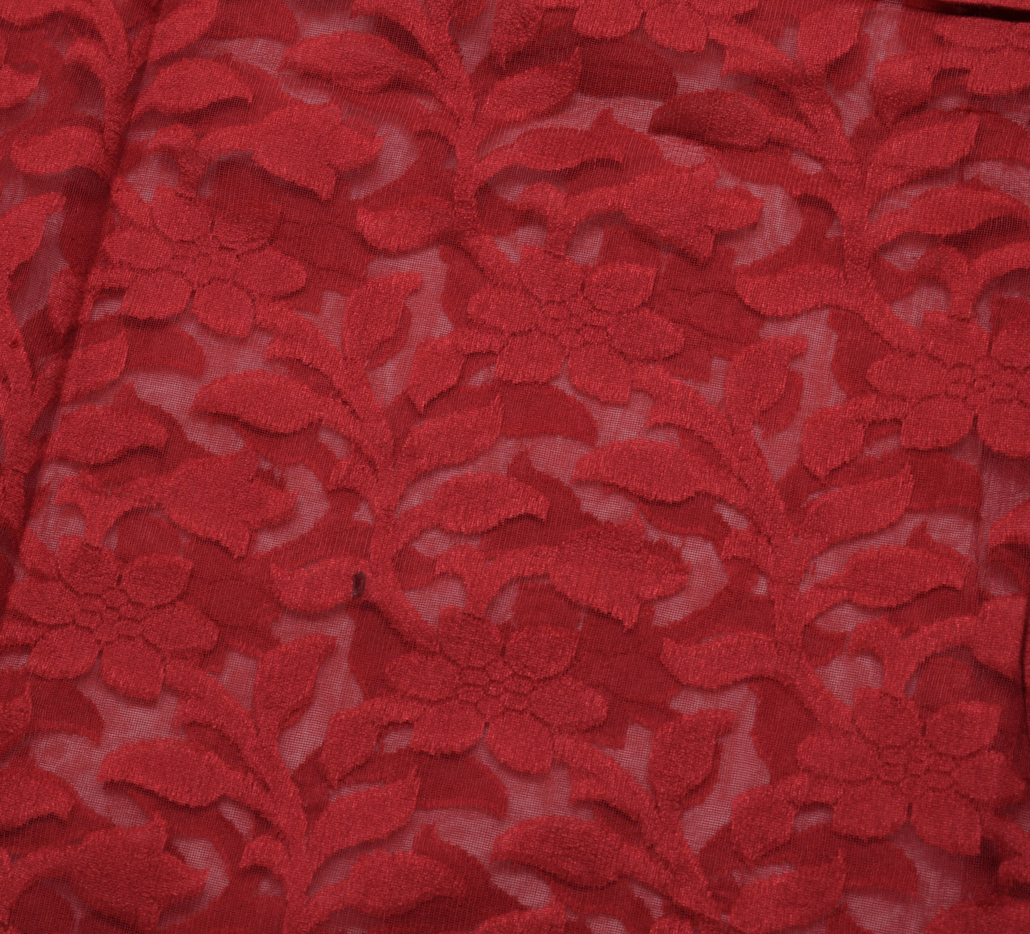 Sushila Vintage Maroon Indian Saree Art Silk Floral Patch Work Sari Craft Fabric