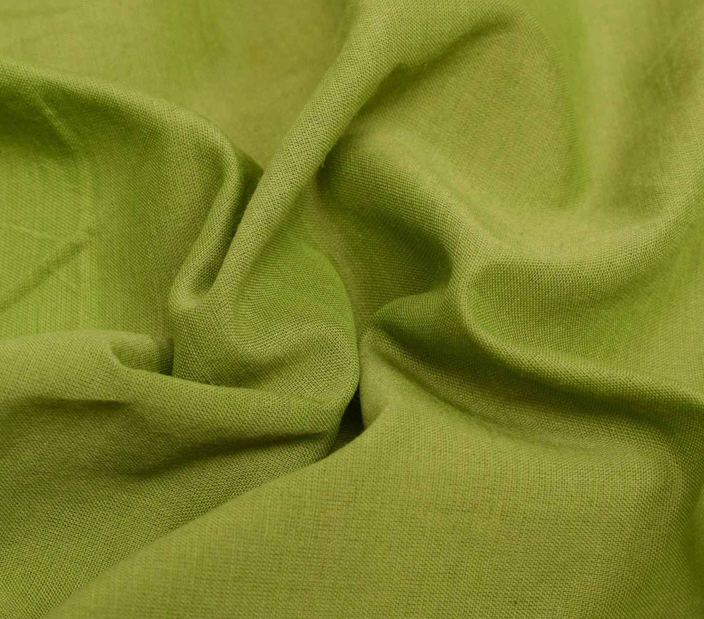 Sushila Vintage Green Indian Saree Blend Cotton Woven Floral Sari Craft Fabric
