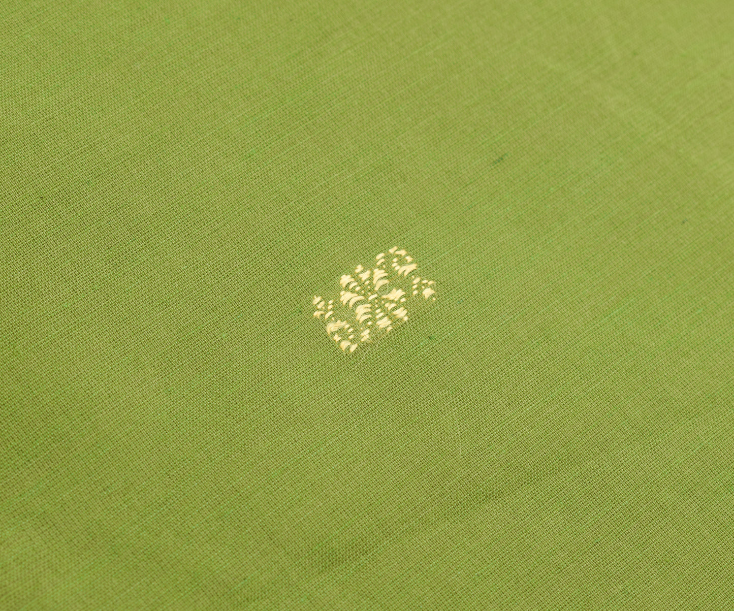 Sushila Vintage Green Indian Saree Blend Cotton Woven Floral Sari Craft Fabric