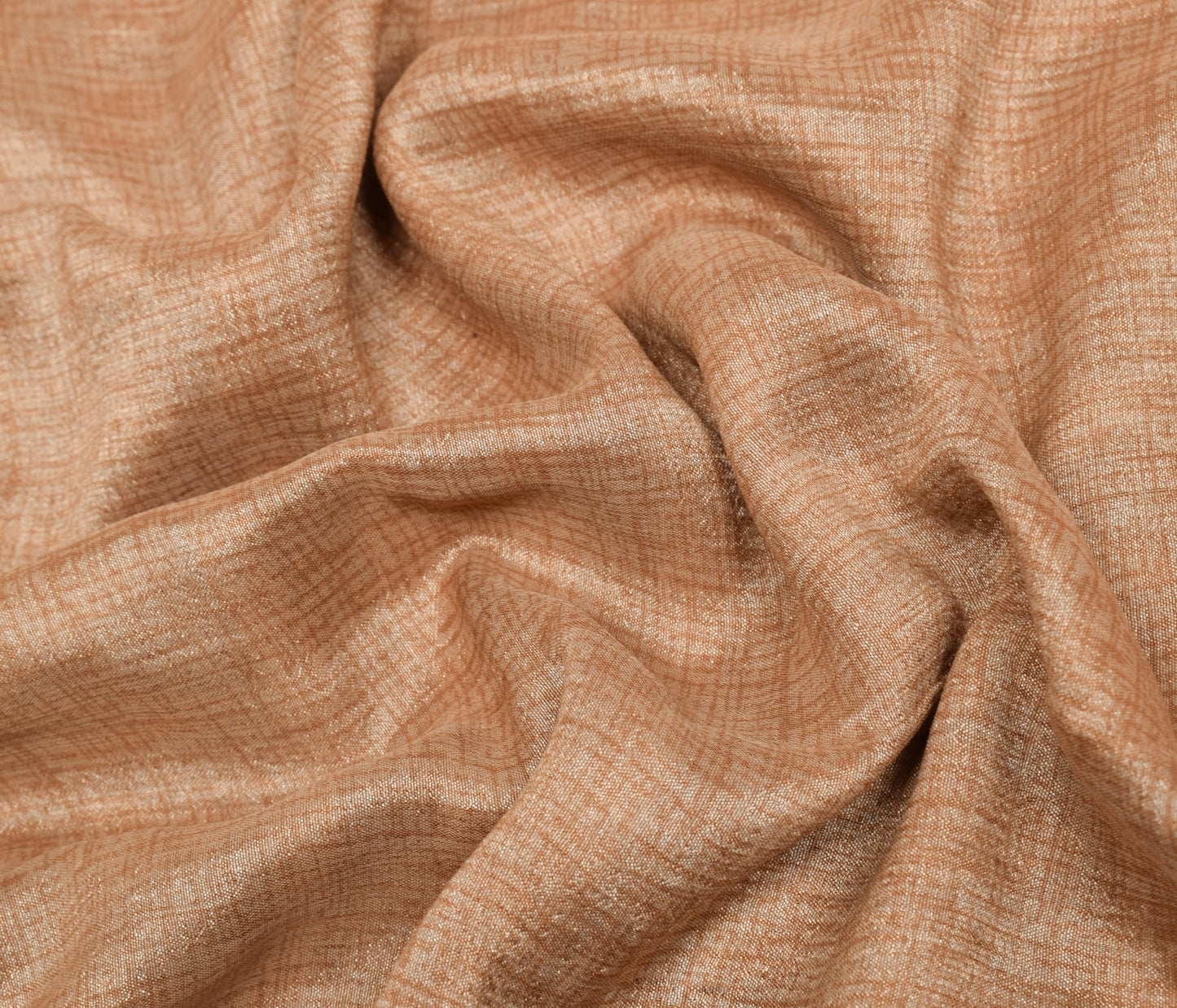 Sushila Vintage Orange Saree Art Silk Woven & Printed Sari 5 Yard Craft Fabric