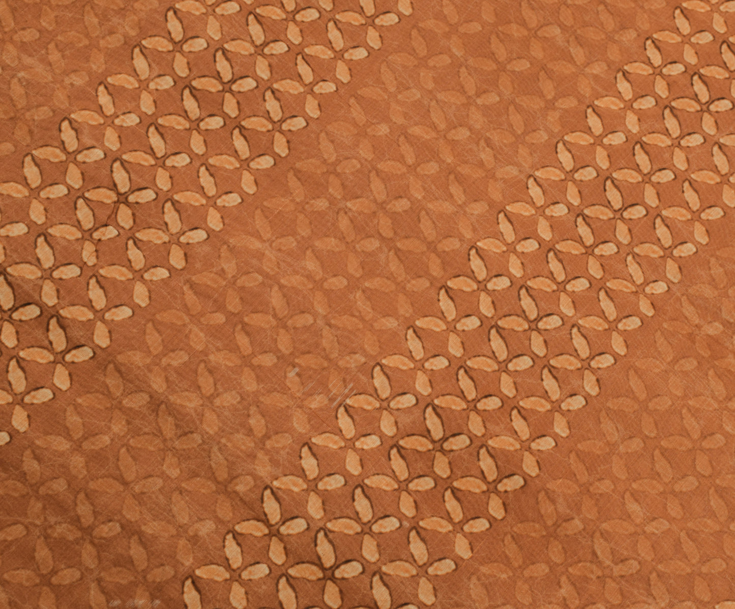 Sushila Vintage Brown Saree Blend Silk Woven & Printed Floral Sari Craft Fabric